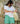 Mila Short, Green & Oxford Blue Stripe | Ceres Life