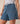 Esther Denim Patch Short, Fresh Indigo | Ceres Life