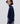 Corded Rib High Neck Sweater, Navy | Iris & Wool