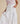 Rainbow Lotus Denim Skirt, White | Alessandra